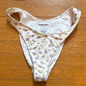 PacSun White and Purple Floral Bikini Bottom